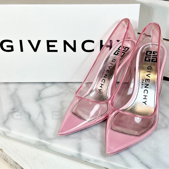 Givenchy Translucent Pink Stiletto 100 mm Pumps - Picture 2 of 11
